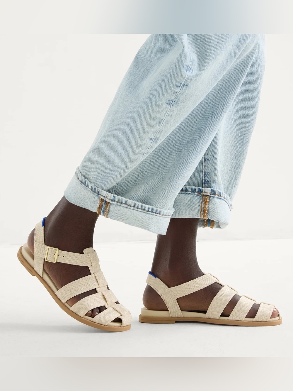NWOB Rothy’s Women’s Fisherman Sandal In Coconut Color